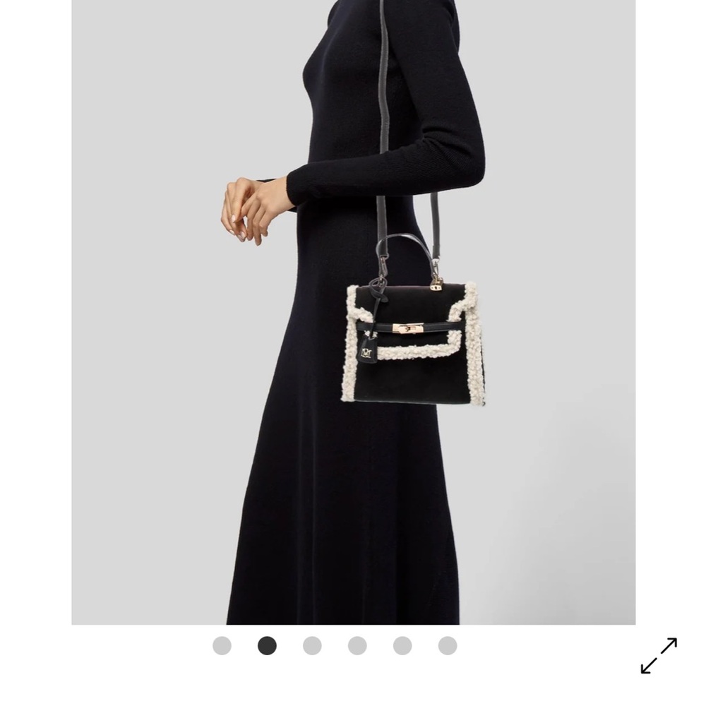 Badgley Mischka Stunningly Thought Out Details! Fur Handbag! Make a Statement!